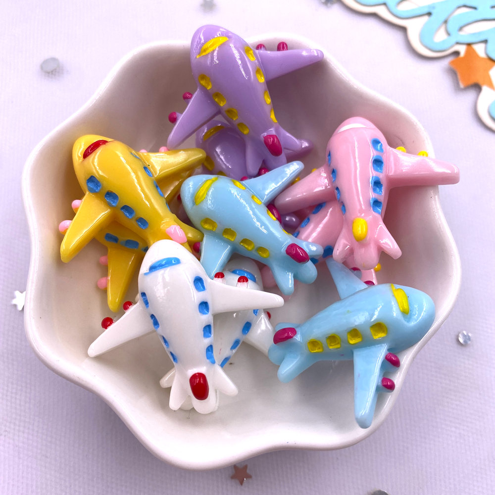 Paradise Jewelry & Watches Llc Miami Reviews - 10PCS ผสมเรซิ่นการ์ตูนที่มีสีสันเครื่องบินแบนหิน Figurines สมุดภาพ DIY งานฝีมือตกแต่งคริสต์มาสเครื่องประดับอุปกรณ์เสริม