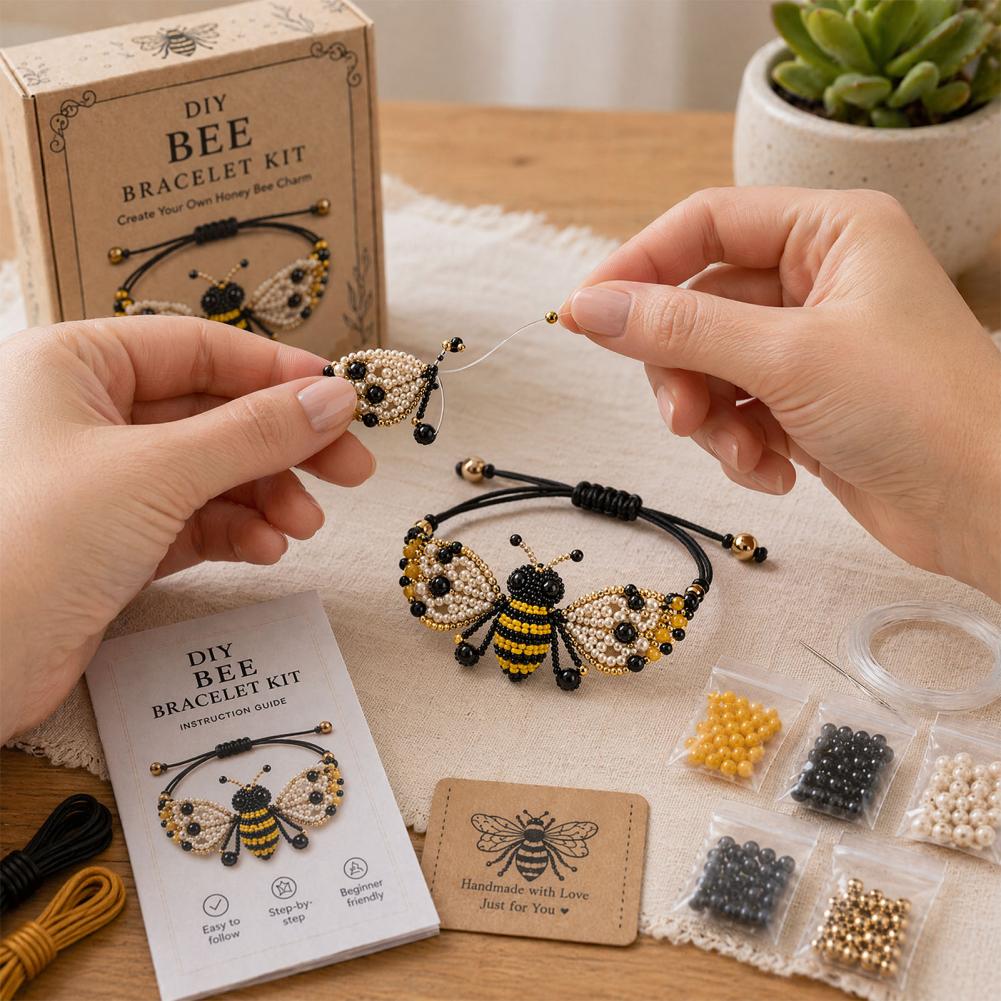 Charm Bracelet Beads - ชุดทำสร้อยข้อมือลูกปัด DIY รูปสัตว์ ชุดงานฝีมือเครื่องประดับน่ารัก สร้อยข้อมือมิตรภาพสุดสร้างสรรค์ ของขวัญสำหรับเด็กผู้หญิงและวัยรุ่น