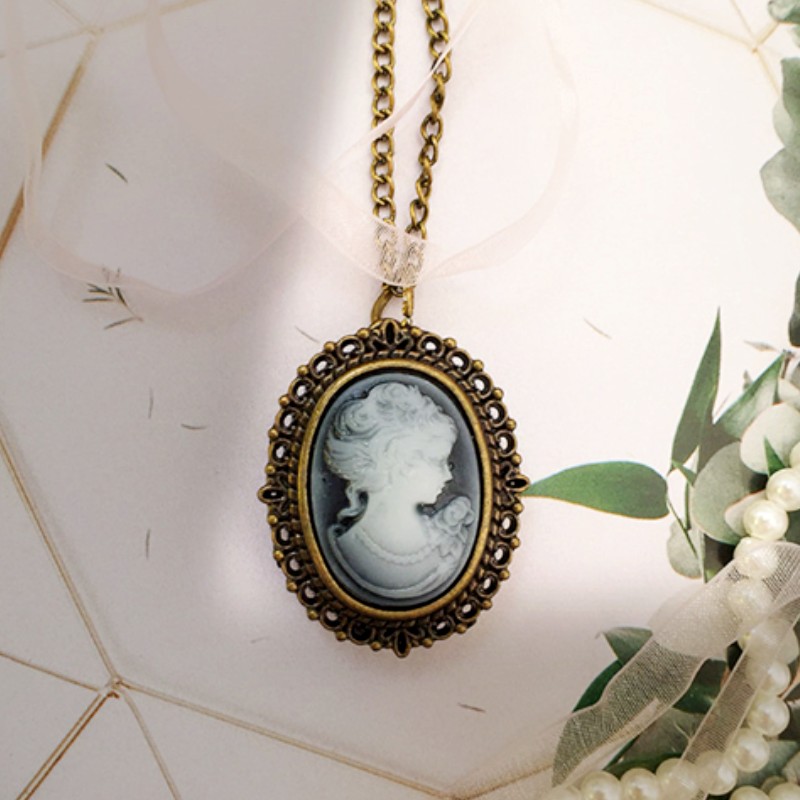 Vintage Jewelry Watches Women - เครื่องประดับวินเทจอุปกรณ์เสริมสร้อยคอรูปไข่จี้นาฬิกา Cameo นาฬิกาพ็อกเก็ตสําหรับผู้หญิง
