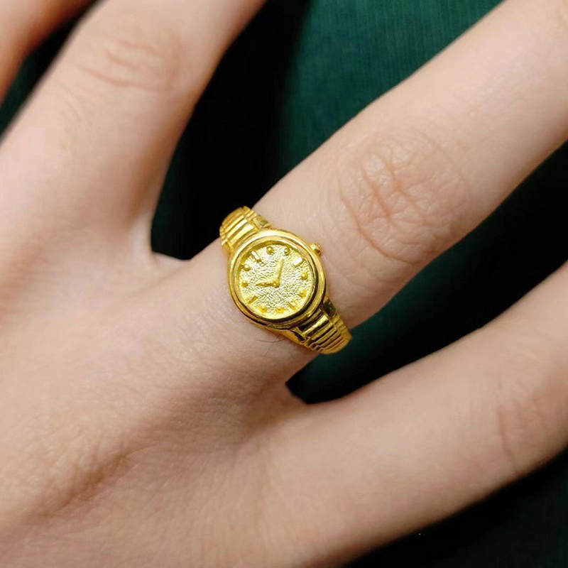Vintage Jewelry Watches Women - แหวนแฟชั่น1ชิ้นแหวนนาฬิกาแหวนควอตซ์แนวพังค์วินเทจสำหรับผู้ชายผู้หญิงแหวนนาฬิกาโกธิคเครื่องประดับขายส่ง