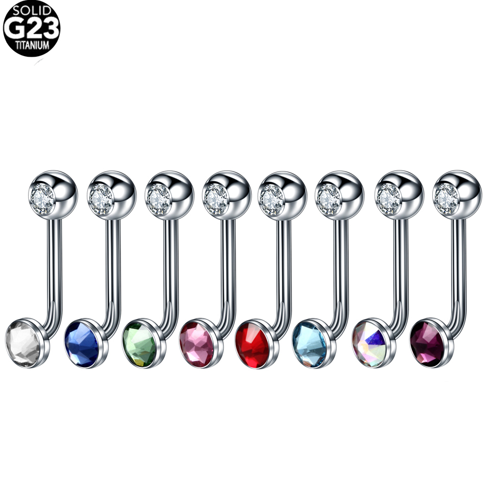 Christina Jewelry & Watches Marguerite Ørestik Forgyldt Sølv - 1PC G23คริสตัลไทเทเนียม Christina แนวตั้ง Hood เจาะ