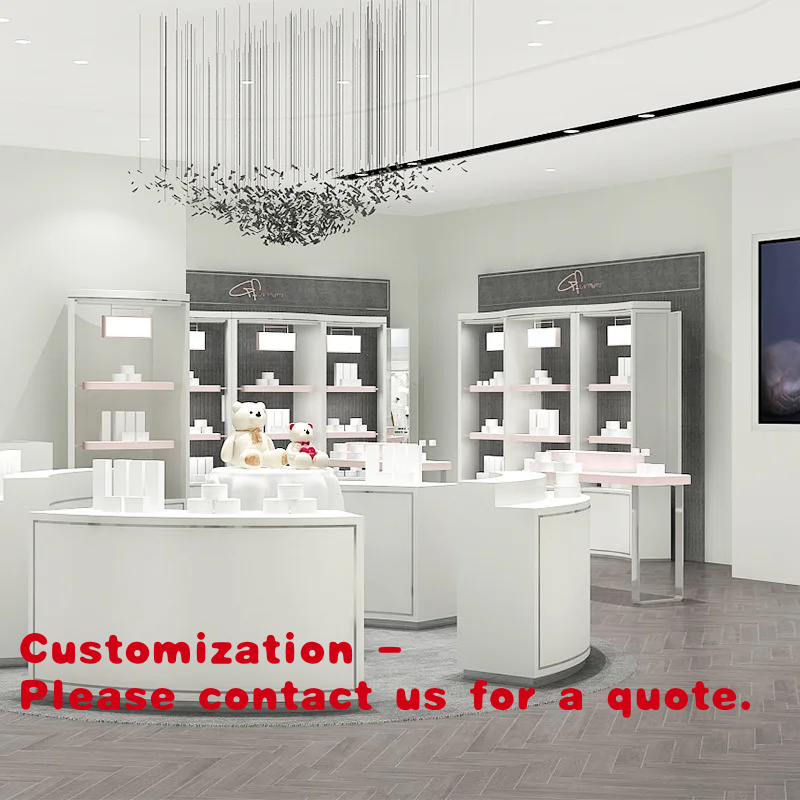 Jewelry Shop Watches - ตู้โชว์เครื่องประดับและนาฬิกาแบบสั่งทำพิเศษ สไตล์โมเดิร์นหรูหรา แบบตั้งพื้น ออกแบบสำหรับร้านค้า แบบประกอบได้