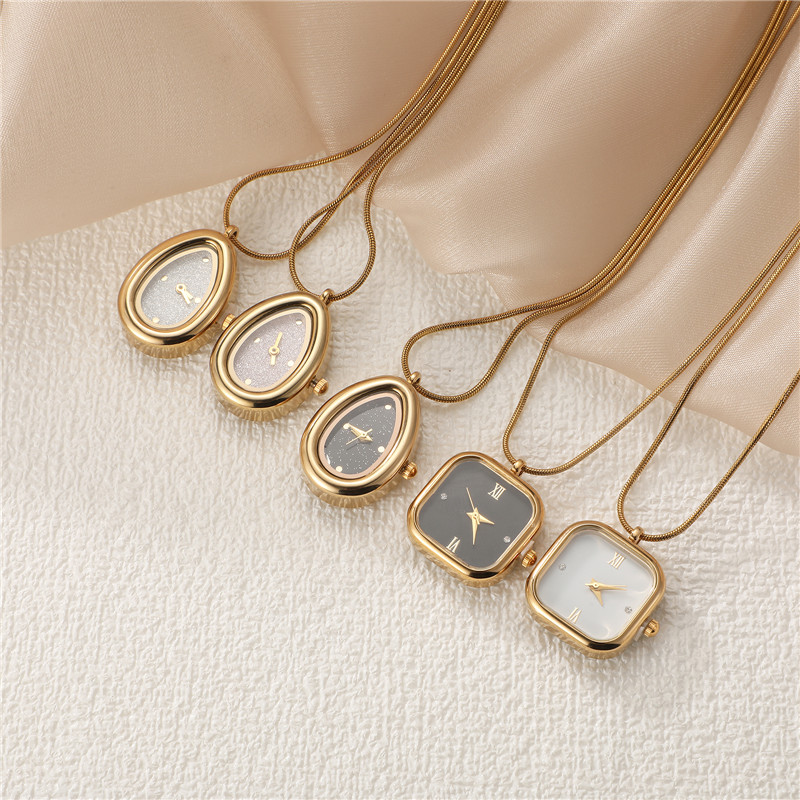 Vintage Jewelry Watches Women - นาฬิกาข้อมือสแตนเลสทรงสี่เหลี่ยมสไตล์วินเทจ แฟชั่นสำหรับผู้ชายและผู้หญิง งาน DIY ทำสร้อยคอ ของขวัญเครื่องประดับ