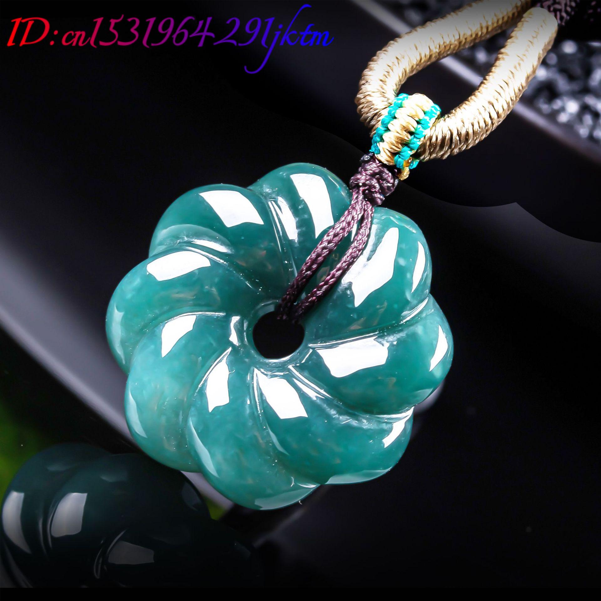 จี้สร้อยคอหยกพม่าแท้รูปดอกไม้  - Jewelry & Watches Sp Zo O บทวิจารณ์และราคา