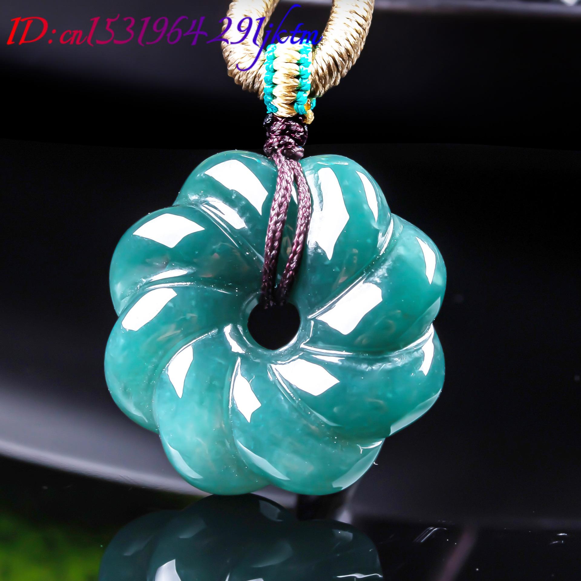 จี้สร้อยคอหยกพม่าแท้รูปดอกไม้  - Jewelry & Watches Sp Zo O บทวิจารณ์และราคา
