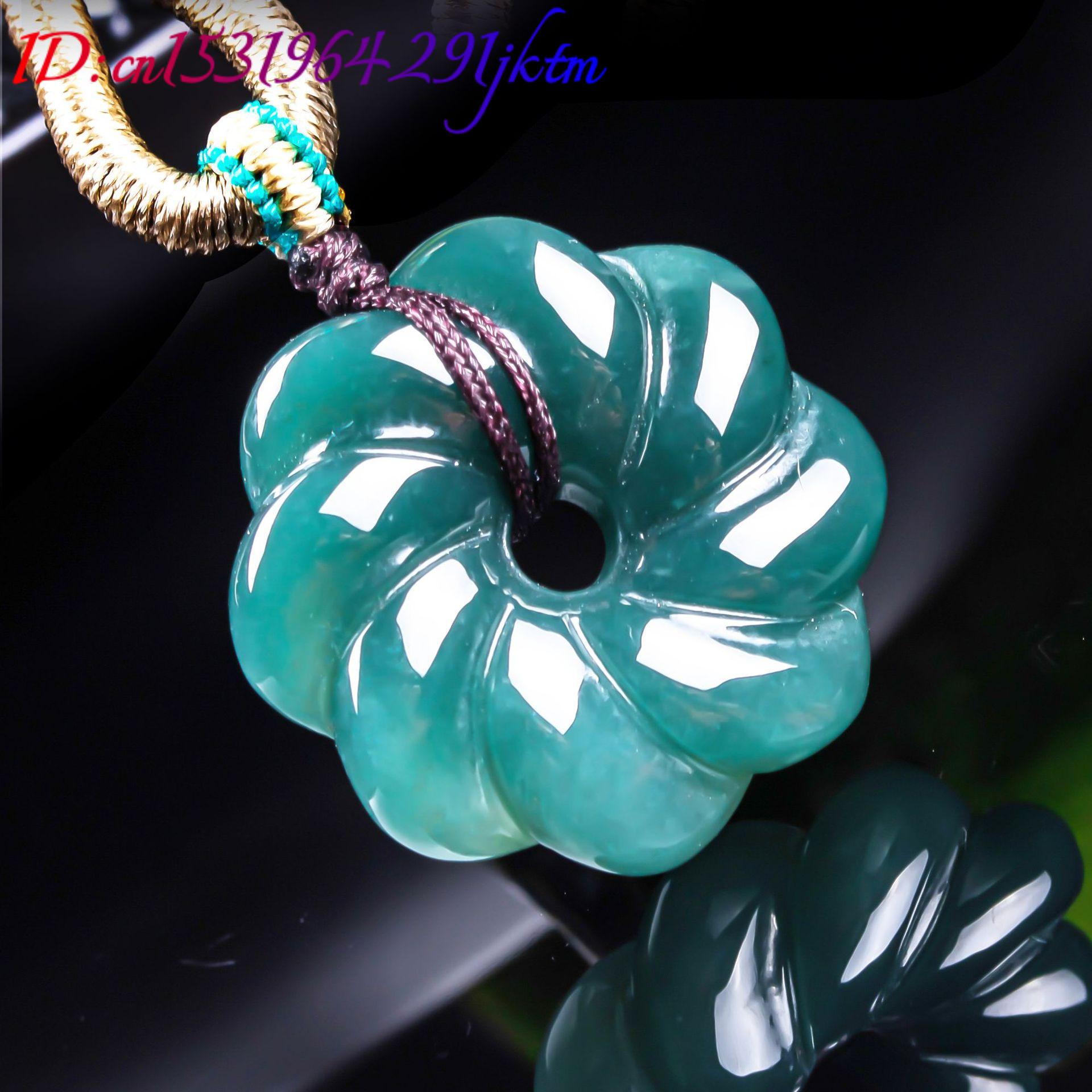 จี้สร้อยคอหยกพม่าแท้รูปดอกไม้  - Jewelry & Watches Sp Zo O บทวิจารณ์และราคา