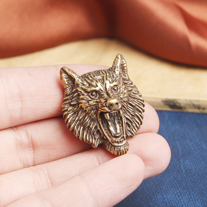 2ชิ้นวินเทจแกะสลักหัวหมาป่าทอง - Wolf Jewelry & Watches Tampa บทวิจารณ์และราคา