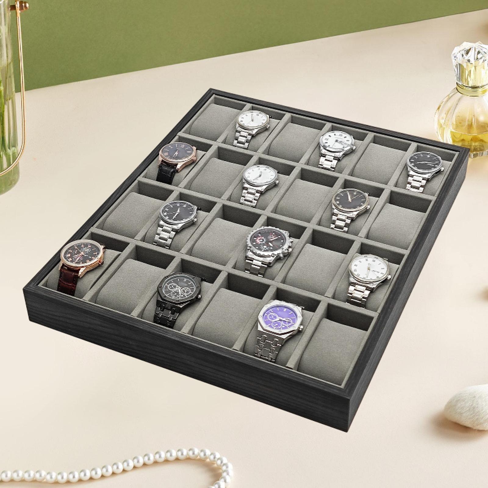 ถาดเก็บนาฬิกาไม้ 24 ช่อง สำหรั - Jewelry And Watches Exhibition บทวิจารณ์และราคา