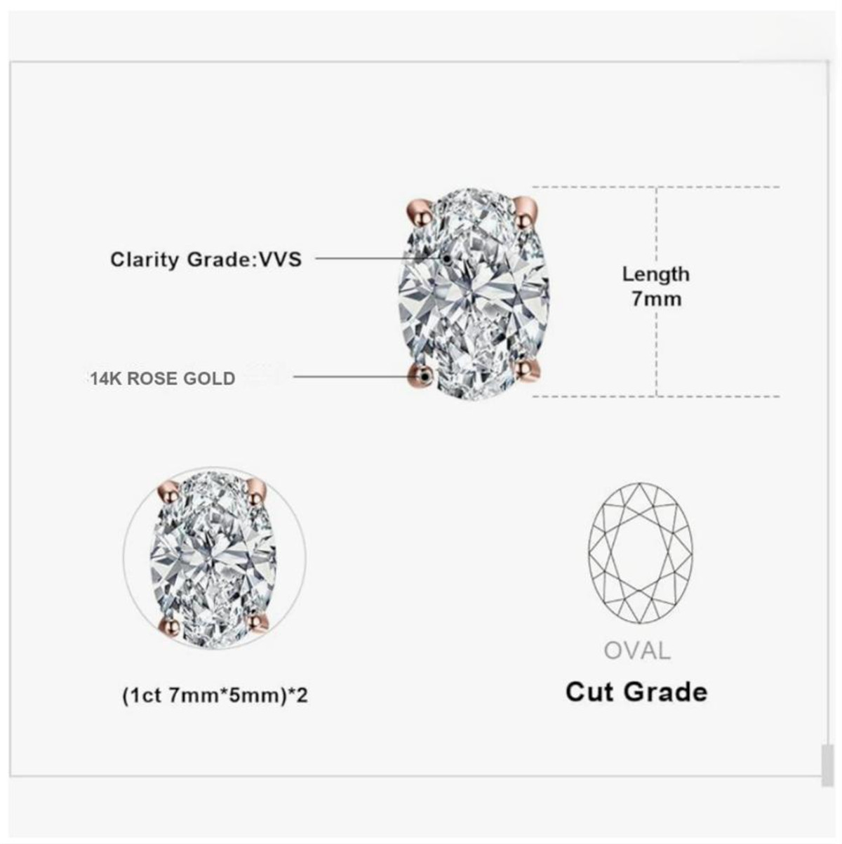 14K gold ทางกายภาพทองจริงห้องป - Diamond Stud Earrings บทวิจารณ์และราคา