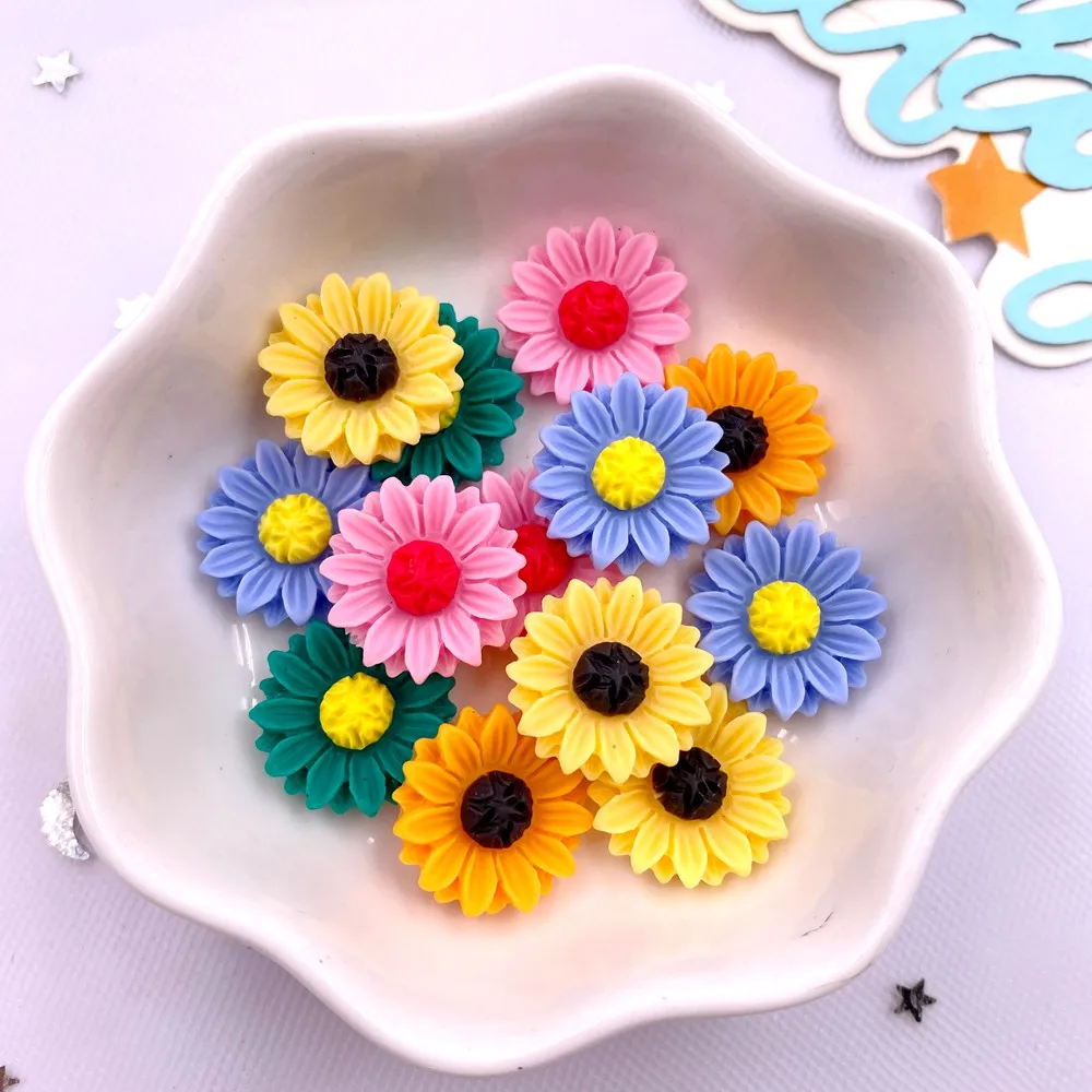 30ชิ้นเรซินสีสันสดใส15มม. ดอกท - Paradise Jewelry & Watches Llc Photos บทวิจารณ์และราคา