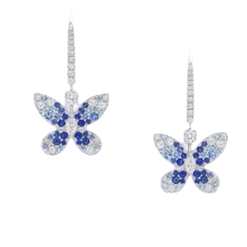 ใหม่ 925 เงินแท้ สีฟ้าเข้ม ประ - Diamond Stud Earrings บทวิจารณ์และราคา