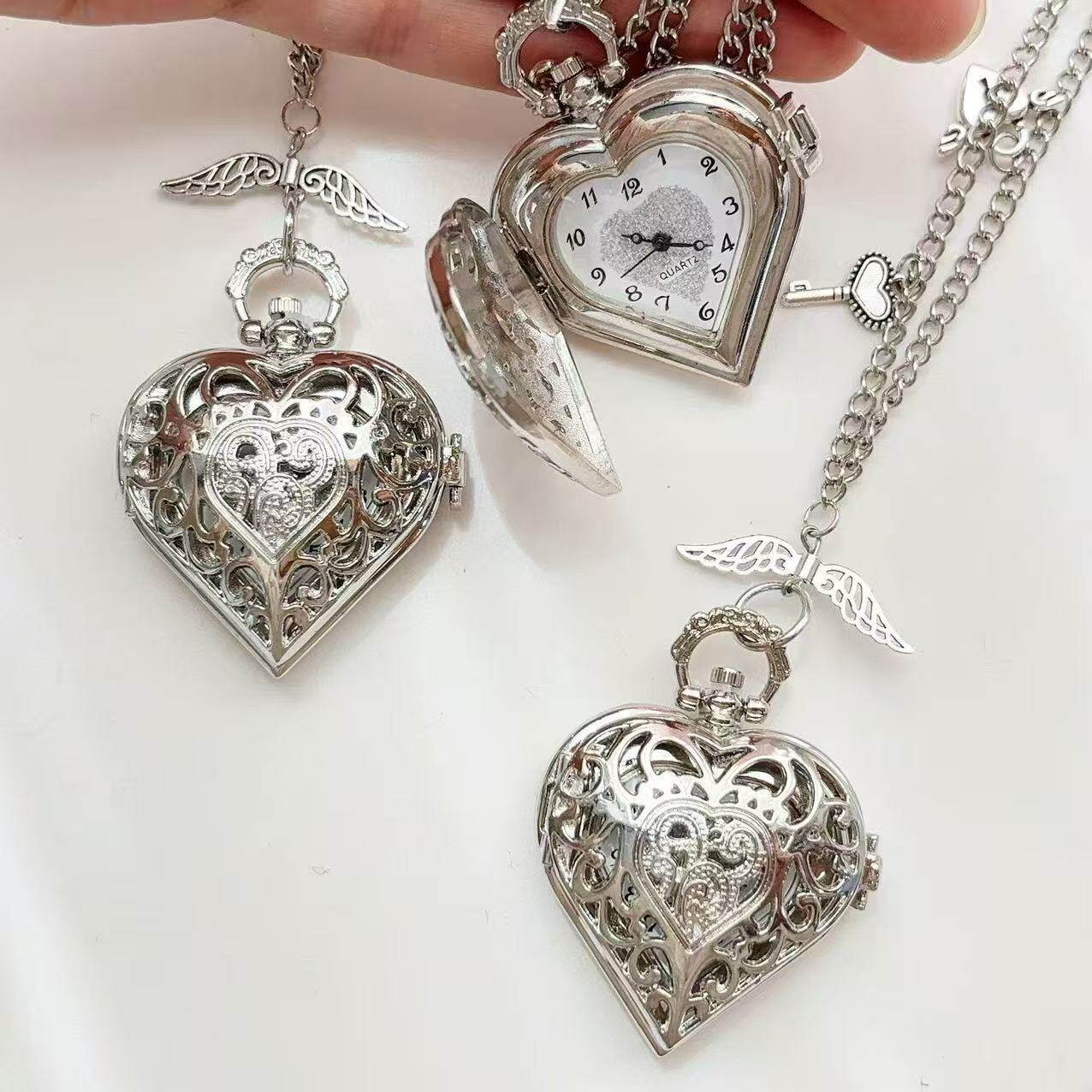 นาฬิกาพกแบบโซ่ Y2K ดีไซน์สตีมพ - Vintage Jewelry Watches Women บทวิจารณ์และราคา