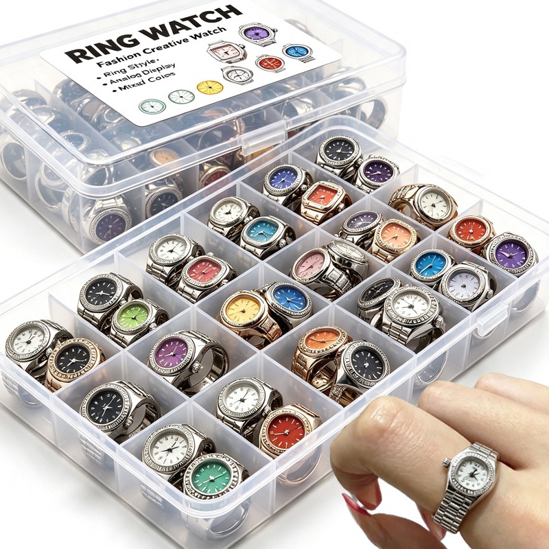 แหวนนาฬิกาสไตล์พังก์วินเทจยุค  - Vintage Jewelry Watches Women บทวิจารณ์และราคา