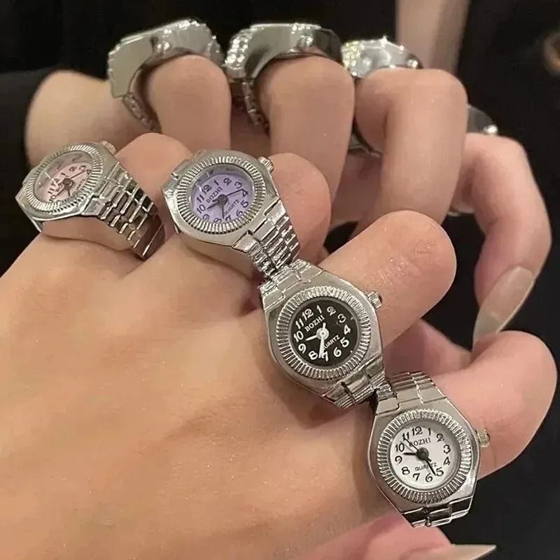 แหวนนาฬิกาสไตล์พังก์วินเทจยุค  - Vintage Jewelry Watches Women บทวิจารณ์และราคา