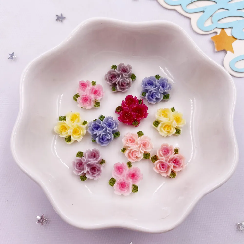 50ชิ้นเรซินมินิสีสันสดใสรูปดอก - Paradise Jewelry & Watches Llc Photos บทวิจารณ์และราคา