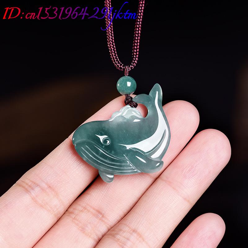 จี้สร้อยคอหยกพม่าแท้รูปปลาวาฬ  - Jewelry & Watches Sp Zo O บทวิจารณ์และราคา
