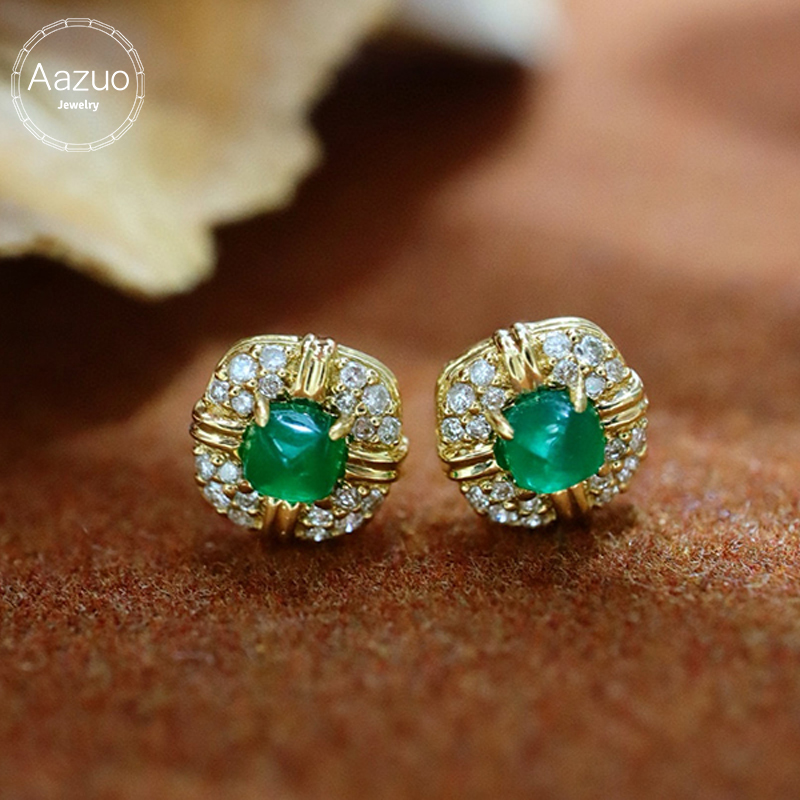 อาซูโอ ไฟน์ จิวเวลรี่ 18K ทองค - Diamond Stud Earrings บทวิจารณ์และราคา