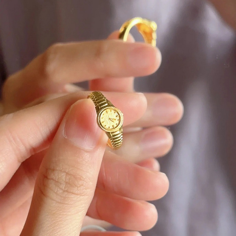 แหวนแฟชั่น1ชิ้นแหวนนาฬิกาแหวนค - Vintage Jewelry Watches Women บทวิจารณ์และราคา