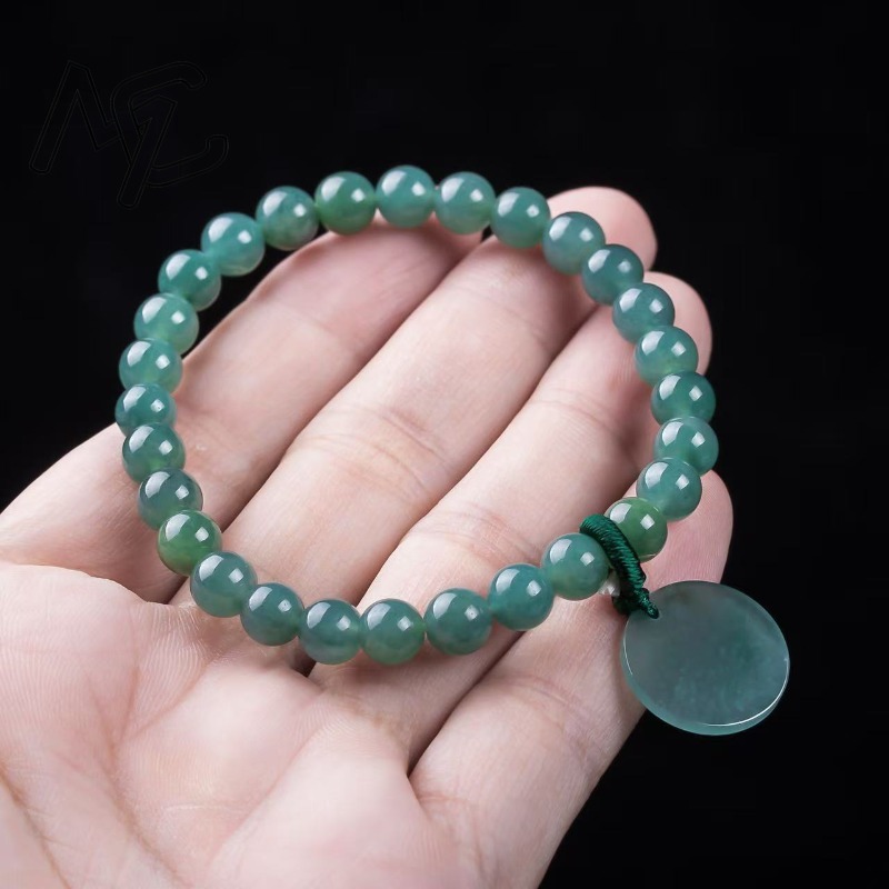 หยกธรรมชาติสีน้ำเงิน ลูกปัดไม่ - Jewelry & Watches Sp Zo O บทวิจารณ์และราคา