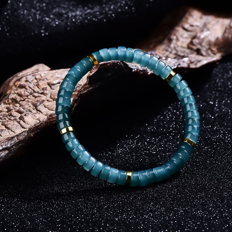 สร้อยข้อมือลูกปัดหยกธรรมชาติสี - Jewelry & Watches Sp Zo O บทวิจารณ์และราคา