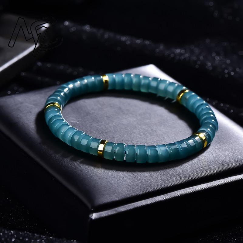 สร้อยข้อมือลูกปัดหยกธรรมชาติสี - Jewelry & Watches Sp Zo O บทวิจารณ์และราคา