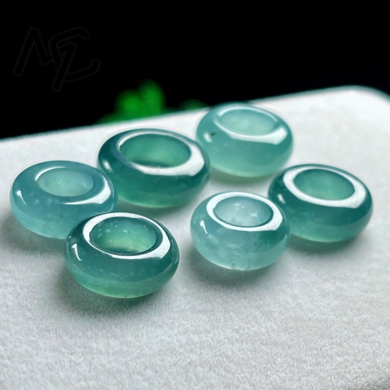 แหวนจี้หยกธรรมชาติสีฟ้าน้ำทะเล - Jewelry & Watches Sp Zo O บทวิจารณ์และราคา