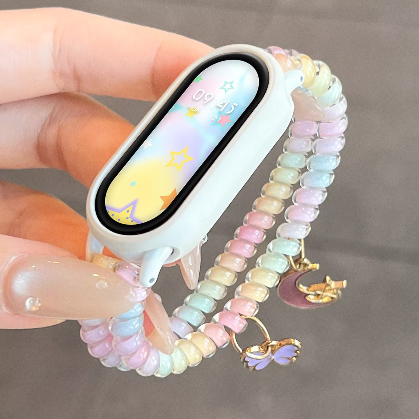 สายรัดข้อมือลูกปัดแบนสีรุ้งสำห - Jewelry Watches For Kids บทวิจารณ์และราคา