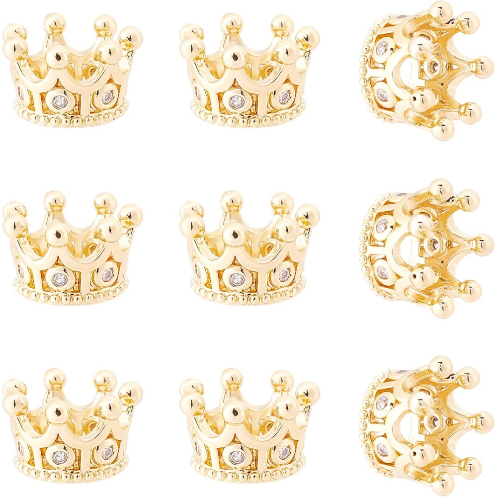 10 Pcs Cubic Zirconia Pave Kin - Charm Bracelet Beads บทวิจารณ์และราคา