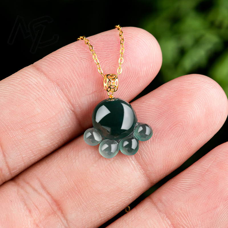 จี้หยกน้ำเงินธรรมชาติรูปอุ้งเท - Jewelry & Watches Sp Zo O บทวิจารณ์และราคา