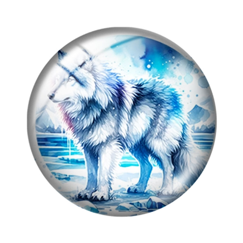 จี้แก้วลายหมาป่าสีน้ำ ขนาด 12/ - Wolf Jewelry & Watches Tampa บทวิจารณ์และราคา
