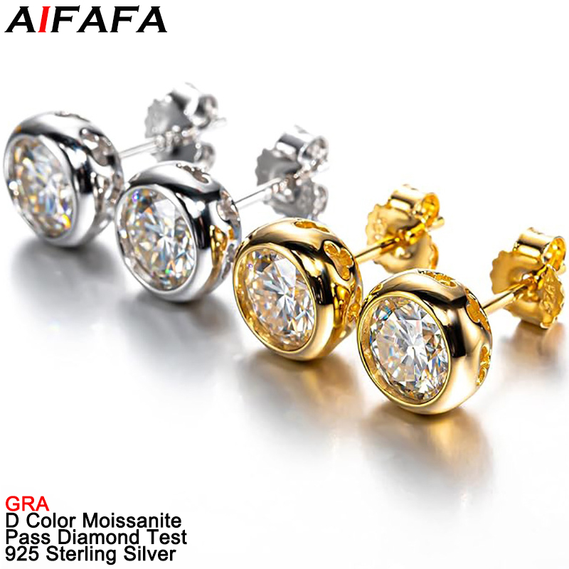 จริง D สี Moissanite Diamond S - Diamond Stud Earrings บทวิจารณ์และราคา