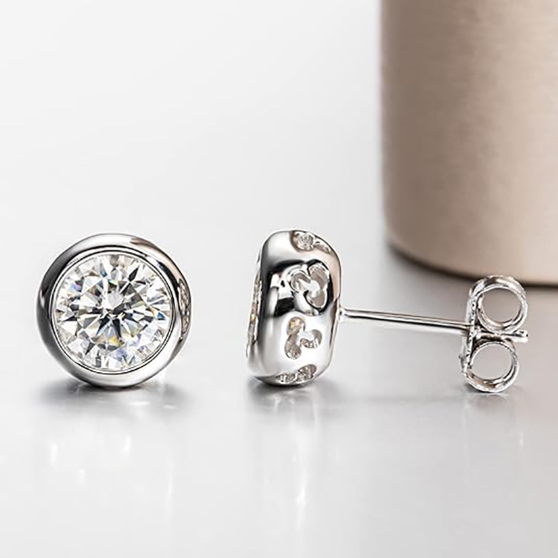 จริง D สี Moissanite Diamond S - Diamond Stud Earrings บทวิจารณ์และราคา