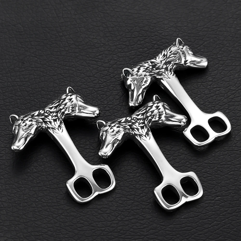 สแตนเลสหมาป่าตะขอคู่ 5 มม.สร้อ - Wolf Jewelry & Watches Tampa บทวิจารณ์และราคา
