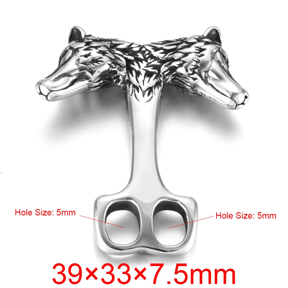 สแตนเลสหมาป่าตะขอคู่ 5 มม.สร้อ - Wolf Jewelry & Watches Tampa บทวิจารณ์และราคา