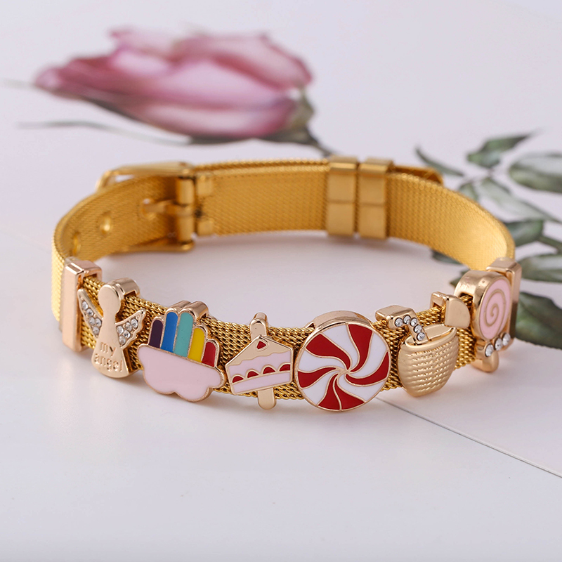 สายนาฬิกาข้อมือสแตนเลสสีทองสำห - Jewelry Watches For Kids บทวิจารณ์และราคา