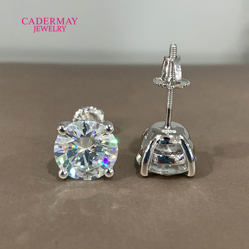 คุณภาพสูง 4 Prongs สกรูกลับ 10 - Diamond Stud Earrings บทวิจารณ์และราคา