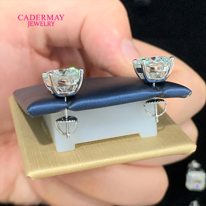 คุณภาพสูง 4 Prongs สกรูกลับ 10 - Diamond Stud Earrings บทวิจารณ์และราคา