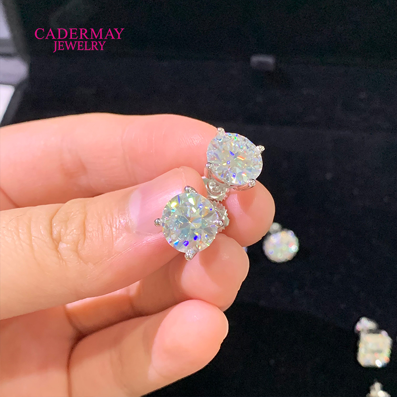 คุณภาพสูง 4 Prongs สกรูกลับ 10 - Diamond Stud Earrings บทวิจารณ์และราคา